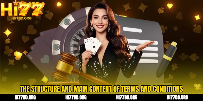 The structure and main content of Terms and Conditions